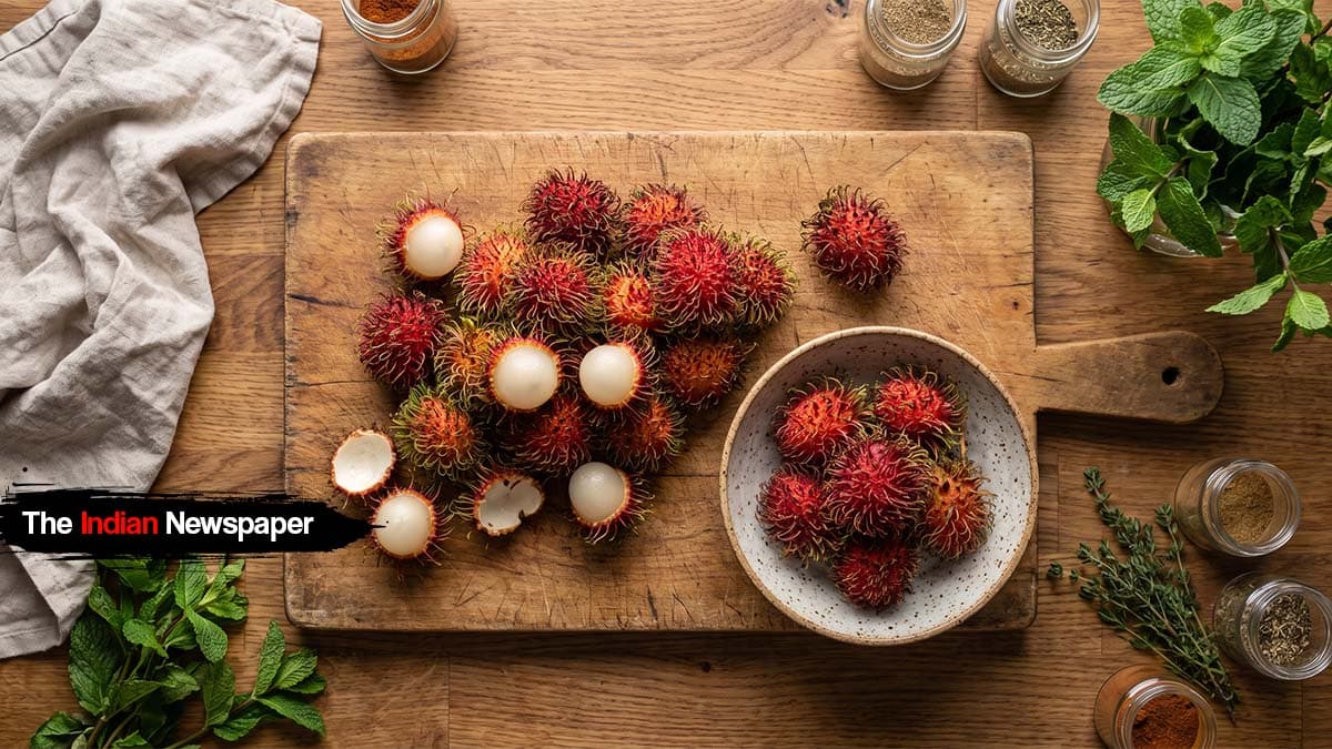रामबूटन (Rambutan): बालों वाला मीठा फल – विटामिन C और हाइड्रेशन का ट्रॉपिकल खजाना