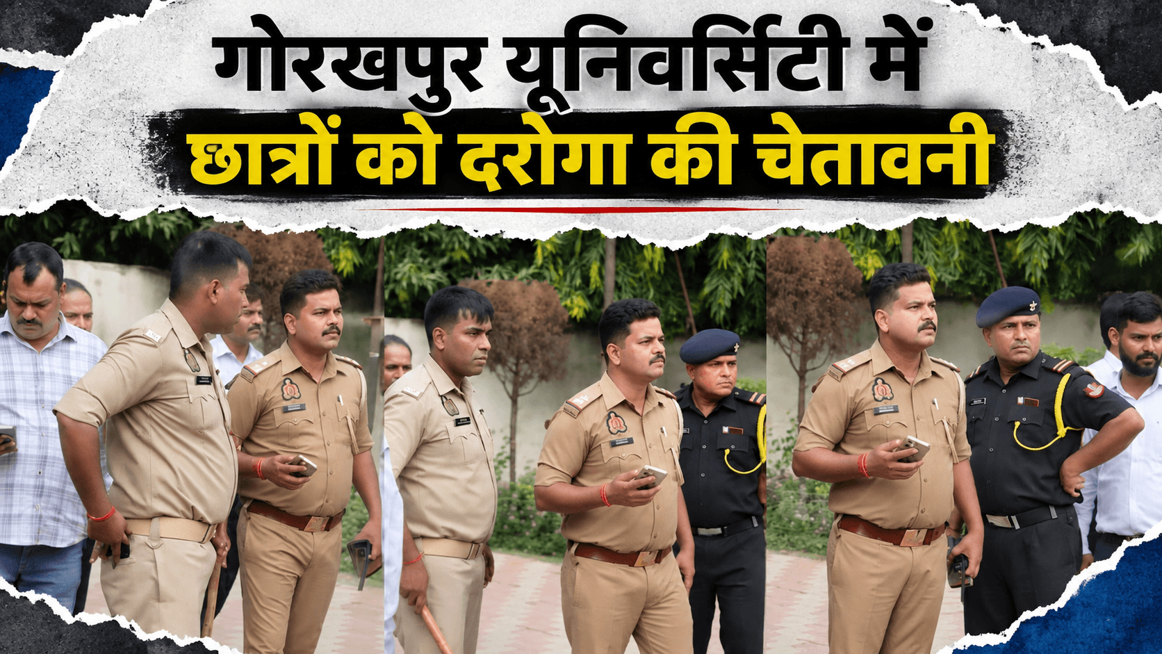 गोरखपुर यूनिवर्सिटी में छात्रों को दरोगा की चेतावनी, ‘इतनी फोर्स मंगाऊंगा कि ठंडा कर दूंगा’