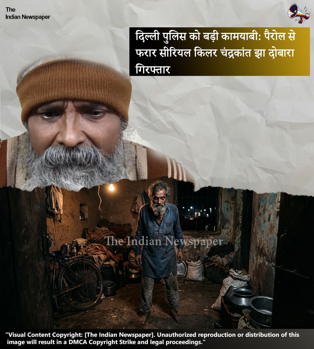 दिल्ली पुलिस को बड़ी कामयाबी: पैरोल से फरार सीरियल किलर चंद्रकांत झा दोबारा गिरफ्तार