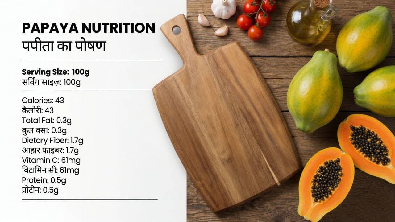 पपीता (Papaya), Nutritional Value in 100gm, Health Benefits, Precautions,History