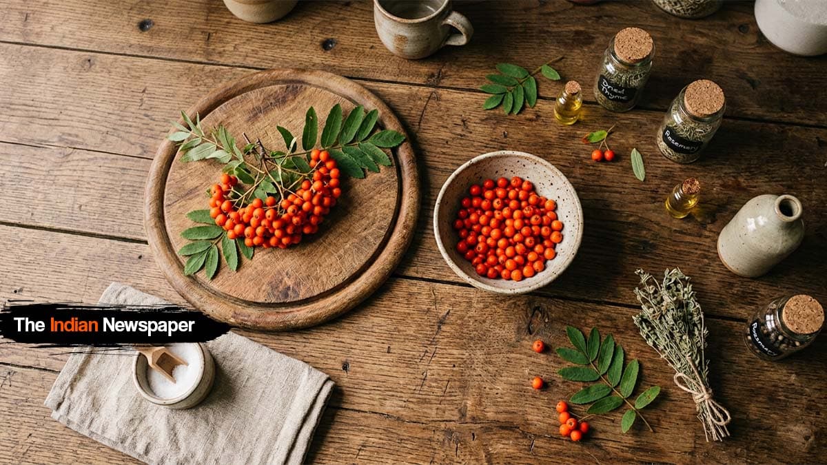 रोवन बेरीज (Rowan Berries): छोटी लाल-नारंगी बेरी – विटामिन C वाली जंगली बेरी (पकाकर ही खाएं)