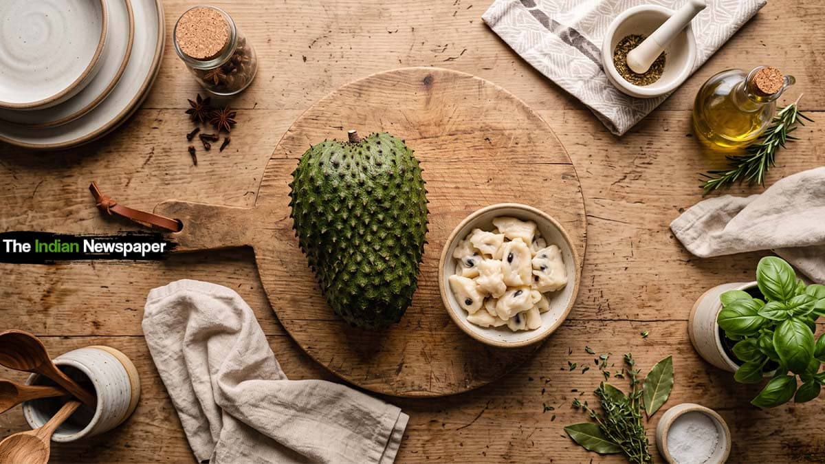 सॉर्सॉप (Soursop / रामफल): क्रीमी गूदे वाला ट्रॉपिकल सुपरफ्रूट