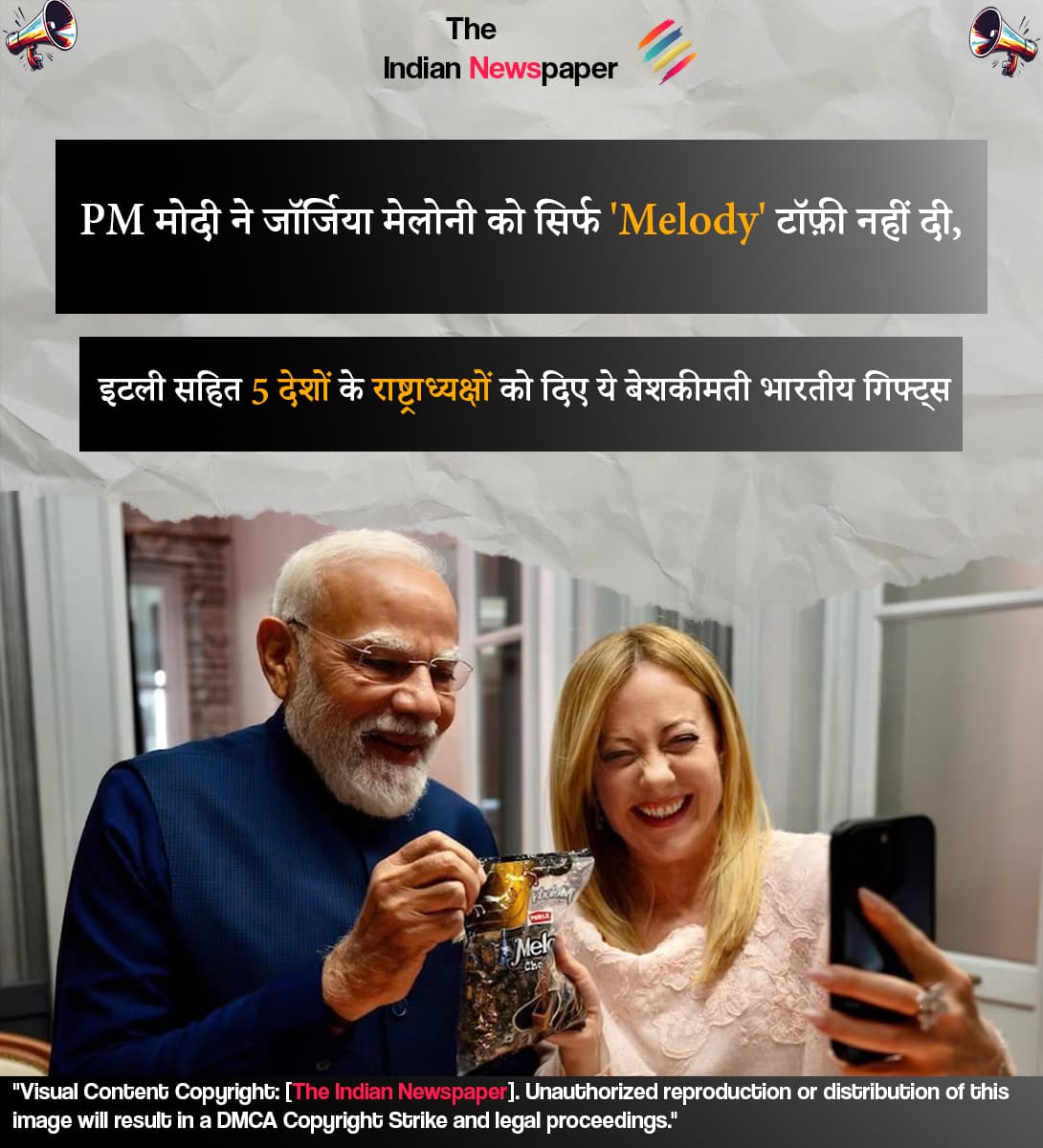 PM मोदी ने जॉर्जिया मेलोनी को सिर्फ 'Melody' टॉफ़ी नहीं दी, इटली सहित 5 देशों के राष्ट्राध्यक्षों को दिए ये बेशकीमती भारतीय गिफ्ट्स