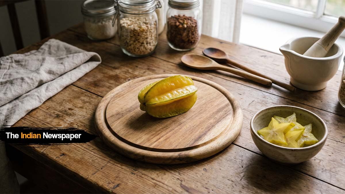 स्टारफ्रूट (Starfruit / कमरख): तारे जैसा दिखने वाला फल – विटामिन C और हाइड्रेशन का कम कैलोरी स्रोत